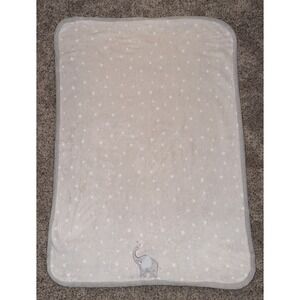 Parents Choice Walmart‎ Gray White Stars Elephant Plush Baby Blanket Lovey